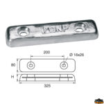Accessori carburante e vano motore  Anodo carene e specchi di poppa articolo Polipodio ZX010B