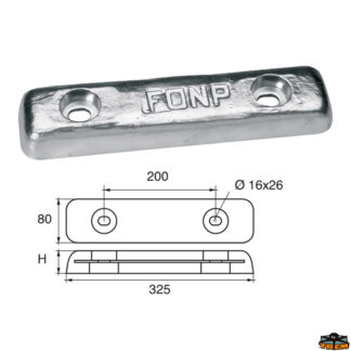 Accessori carburante e vano motore Anodo carene e specchi di poppa articolo Polipodio ZX010B