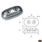 Accessori carburante e vano motore  Anodo carene articolo Polipodio ZX017