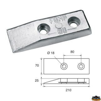 Accessori carburante e vano motore Anodo carene articolo Polipodio NC008
