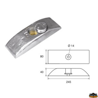 Accessori carburante e vano motore Anodo carene articolo Polipodio NC045