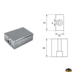 Accessori carburante e vano motore  Anodo per motori Bombardier Johnson-Evinrude-OMC articolo Polipodio OM015