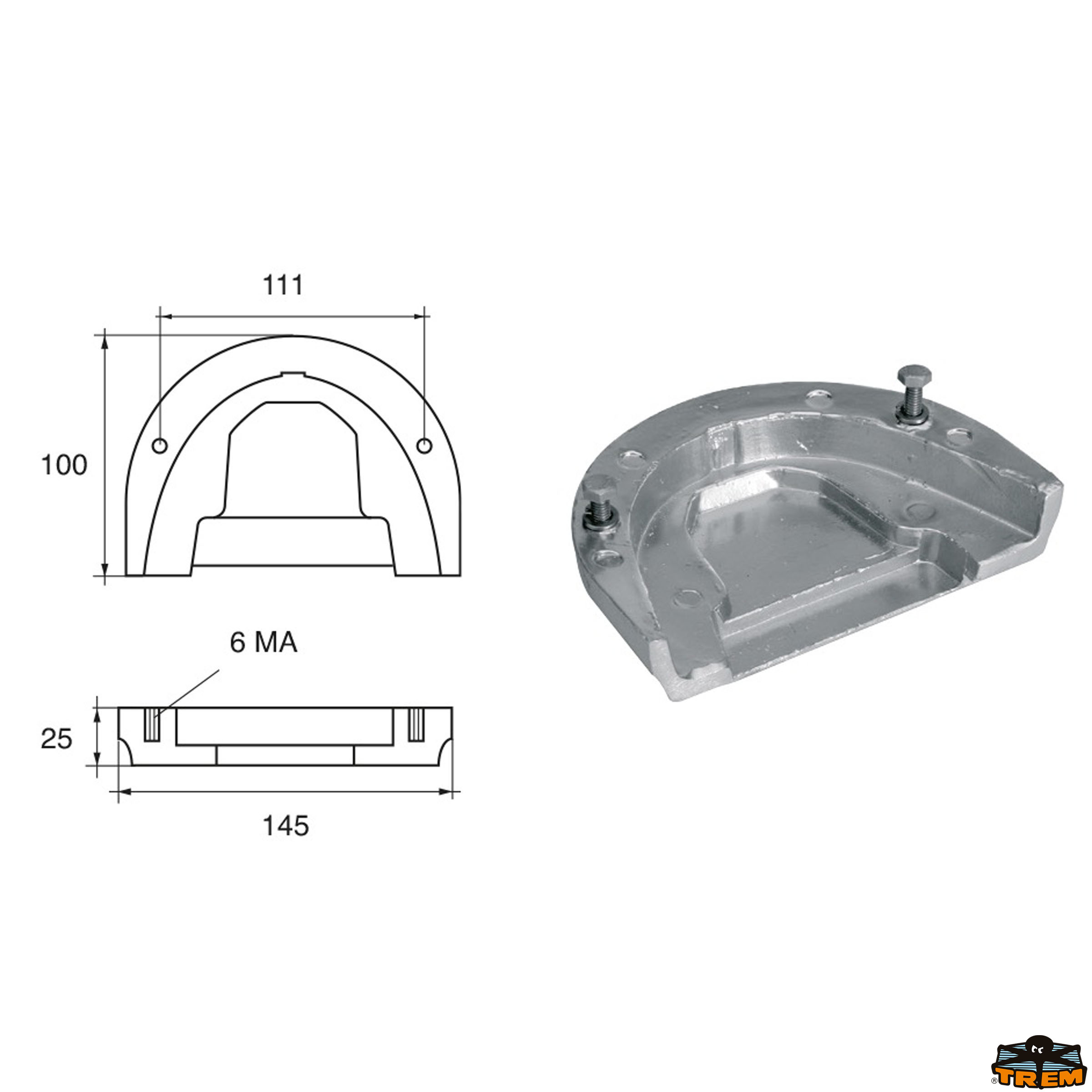 Accessori carburante e vano motore Anodo per motori Bombardier Johnson-Evinrude-OMC articolo Polipodio OM008