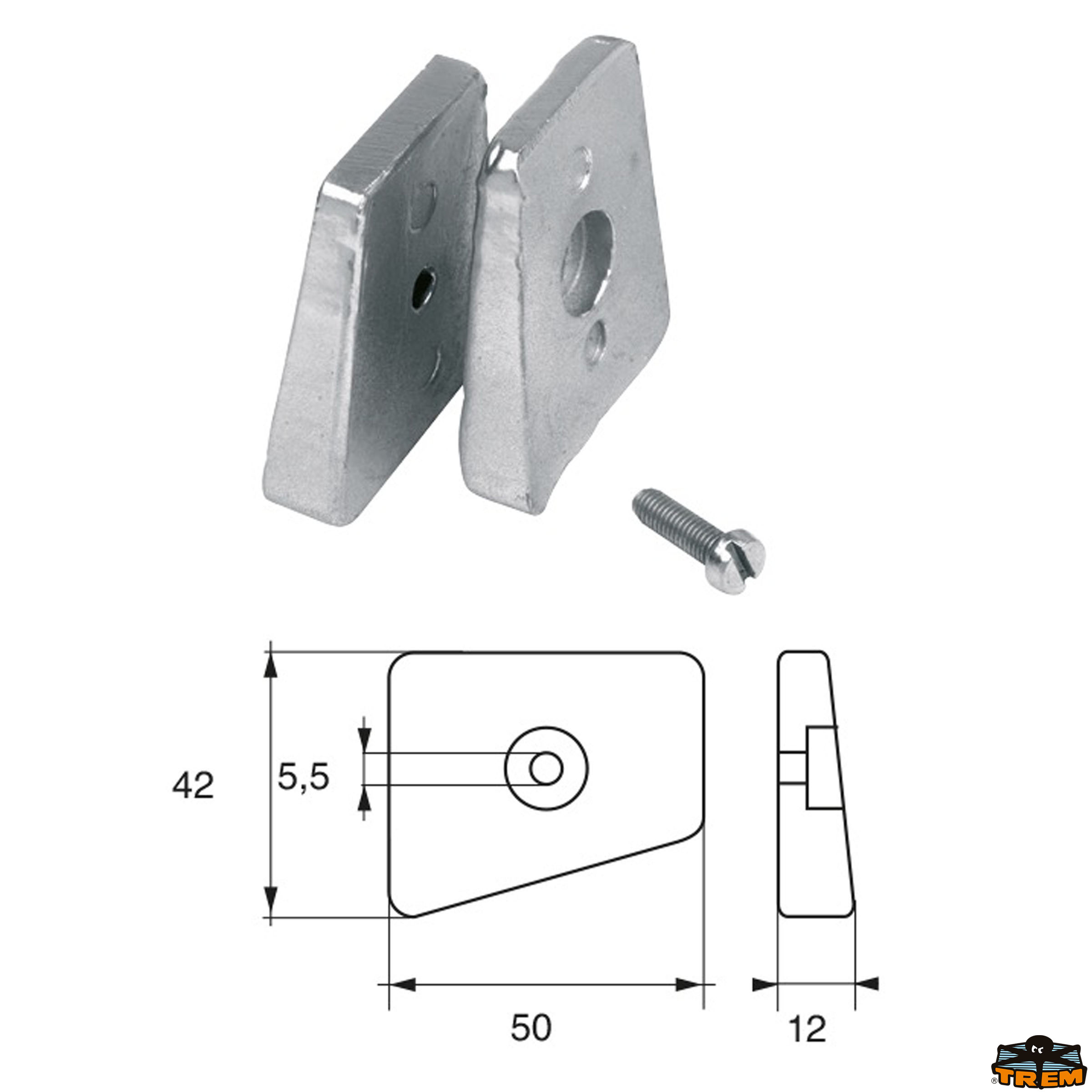 Accessori carburante e vano motore Anodo per motori Bombardier Johnson-Evinrude-OMC articolo Polipodio OM016