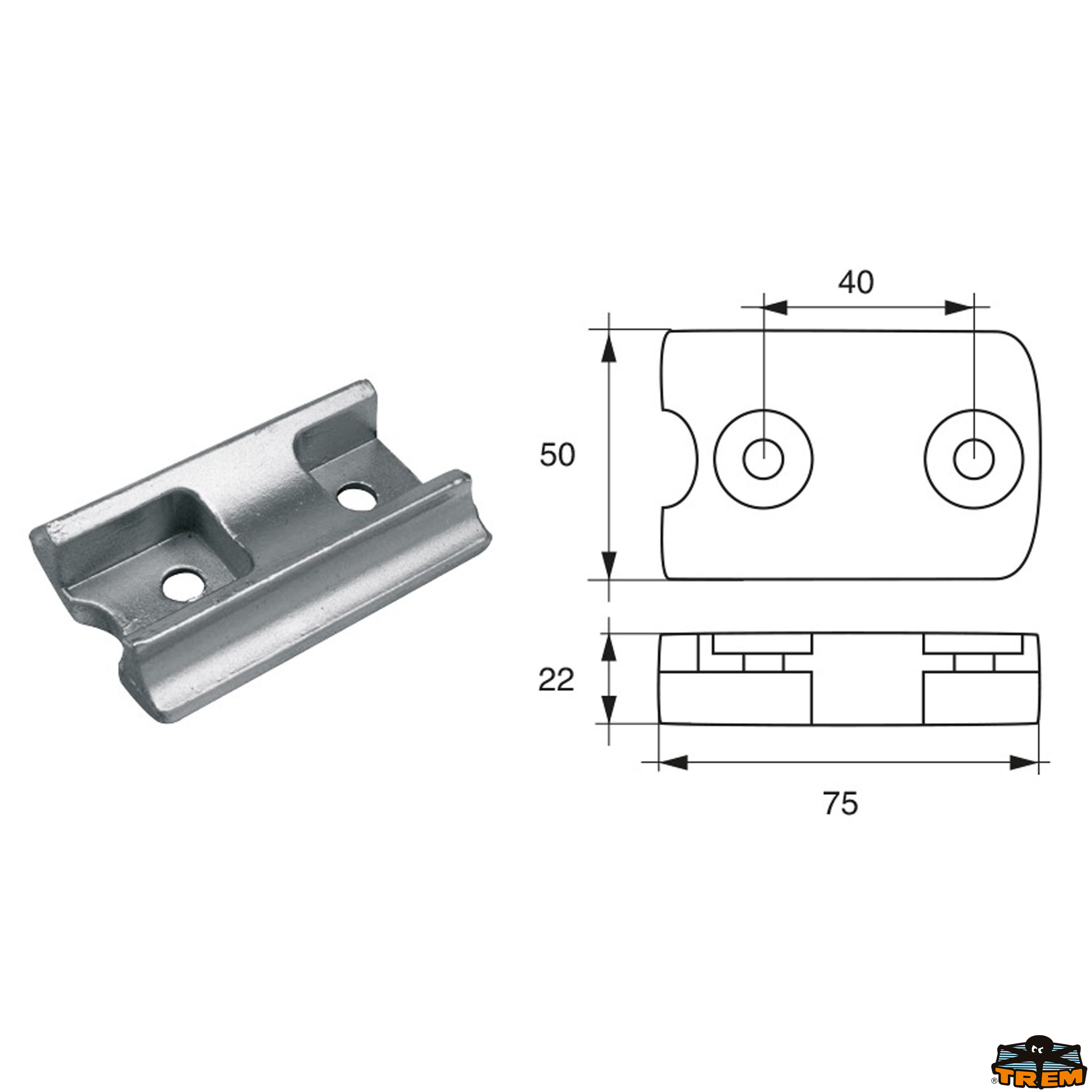 Accessori carburante e vano motore Anodo per motori Bombardier Johnson-Evinrude-OMC articolo Polipodio OM021