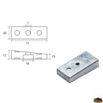 Accessori carburante e vano motore  Anodo per motori Honda articolo Polipodio HN008AL