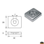 Accessori carburante e vano motore  Anodo per motori Honda articolo Polipodio HN009