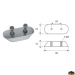 Accessori carburante e vano motore  Anodo per motori Honda articolo Polipodio HN001