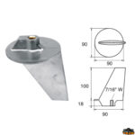 Accessori carburante e vano motore  Anodo per motori Mercury-Mercruiser articolo Polipodio ME002