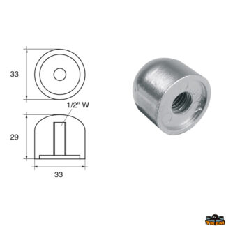 Accessori carburante e vano motore Anodo per motori Mercury-Mercruiser articolo Polipodio ME010