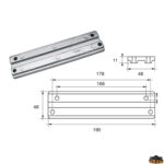 Accessori carburante e vano motore  Anodo per motori Mercury-Mercruiser articolo Polipodio ME011AL
