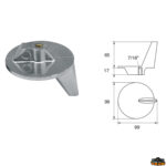 Accessori carburante e vano motore  Anodo per motori Mercury-Mercruiser articolo Polipodio ME015