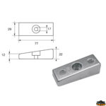 Accessori carburante e vano motore  Anodo per motori Mercury-Mercruiser articolo Polipodio ME018