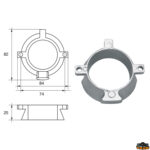 Accessori carburante e vano motore  Anodo per motori Mercury-Mercruiser articolo Polipodio ME019
