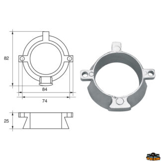 Accessori carburante e vano motore Anodo per motori Mercury-Mercruiser articolo Polipodio ME019