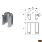 Accessori carburante e vano motore  Anodo per motori Mercury-Mercruiser articolo Polipodio ME021