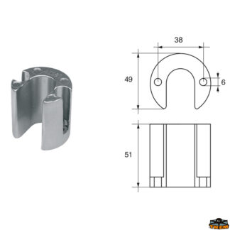 Accessori carburante e vano motore Anodo per motori Mercury-Mercruiser articolo Polipodio ME021