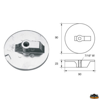 Accessori carburante e vano motore Anodo per motori Mercury-Mercruiser articolo Polipodio ME022
