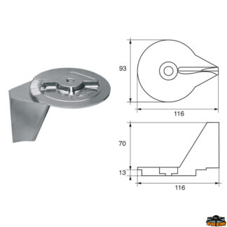 Accessori carburante e vano motore Anodo per motori Mercury-Mercruiser articolo Polipodio ME023