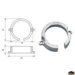 Accessori carburante e vano motore  Anodo per motori Mercury-Mercruiser articolo Polipodio ME028