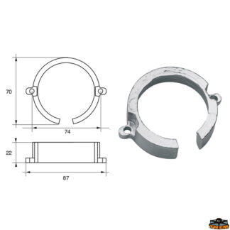 Accessori carburante e vano motore Anodo per motori Mercury-Mercruiser articolo Polipodio ME028