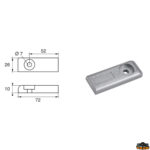 Accessori carburante e vano motore  Anodo per motori Mercury-Mercruiser articolo Polipodio ME038