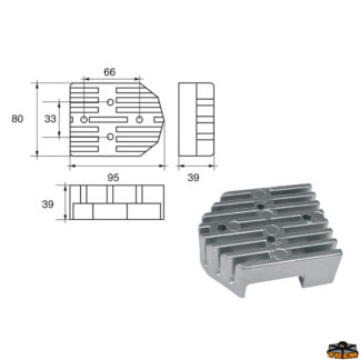 Accessori carburante e vano motore Anodo per motori Mercury-Mercruiser articolo Polipodio ME016