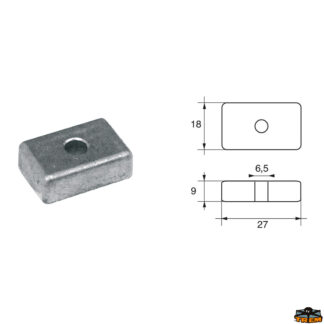 Accessori carburante e vano motore Anodo per motori Mercury-Mercruiser articolo Polipodio ME033