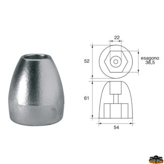 Accessori carburante e vano motore Anodo per motori Mercury-Mercruiser articolo Polipodio ME034