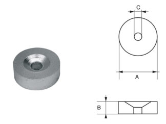 Accessori carburante e vano motore  Anodo per motori Tohatsu-Nissan articolo Polipodio TH001BAL