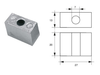 Accessori carburante e vano motore  Anodo per motori Tohatsu-Nissan articolo Polipodio TH002