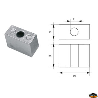 Accessori carburante e vano motore Anodo per motori Tohatsu-Nissan articolo Polipodio TH002
