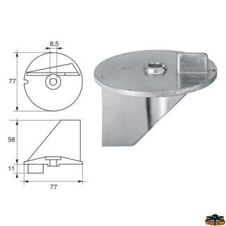 Accessori carburante e vano motore Anodo per motori Tohatsu-Nissan articolo Polipodio TH005