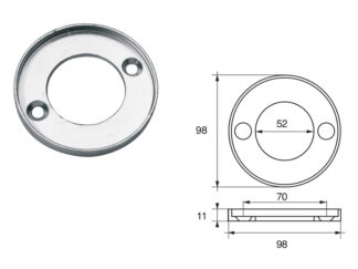 Accessori carburante e vano motore  Anodo per motori Volvo-Penta articolo Polipodio VP001AL
