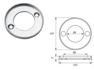 Accessori carburante e vano motore  Anodo per motori Volvo-Penta articolo Polipodio VP002AL