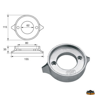 Accessori carburante e vano motore Anodo per motori Volvo-Penta articolo Polipodio VP004
