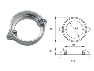 Accessori carburante e vano motore  Anodo per motori Volvo-Penta articolo Polipodio VP006B/AL