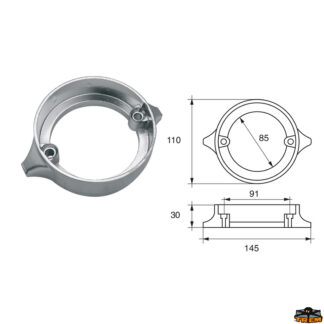 Accessori carburante e vano motore Anodo per motori Volvo-Penta articolo Polipodio VP006B