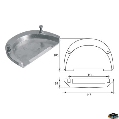 Accessori carburante e vano motore  Anodo per motori Volvo-Penta articolo Polipodio VP017AL