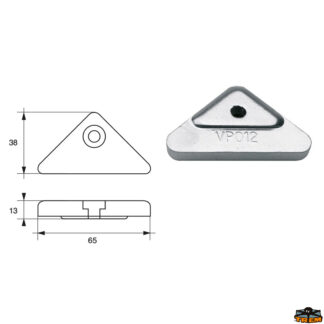 Accessori carburante e vano motore Anodo per motori Volvo-Penta articolo Polipodio VP012