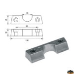 Accessori carburante e vano motore  Anodo per motori Volvo-Penta articolo Polipodio VP014AL