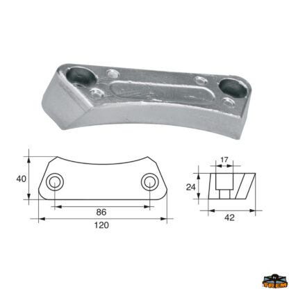 Accessori carburante e vano motore  Anodo per motori Volvo-Penta articolo Polipodio VP025AL