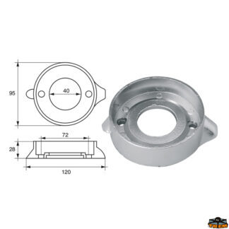 Accessori carburante e vano motore Anodo per motori Volvo-Penta articolo Polipodio VP011