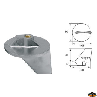 Accessori carburante e vano motore Anodo per motori Yamaha-Mariner articolo Polipodio YA001