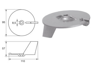 Accessori carburante e vano motore  Anodo per motori Yamaha-Mariner articolo Polipodio YA006BAL