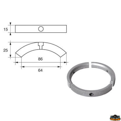 Accessori carburante e vano motore  Anodo per motori Volvo-Penta articolo Polipodio VP023