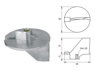 Accessori carburante e vano motore  Anodo per motori Yamaha-Mariner articolo Polipodio YA011AL