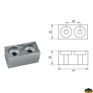 Accessori carburante e vano motore Anodo per motori Yamaha-Mariner articolo Polipodio YA014