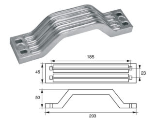 Accessori carburante e vano motore  Anodo per motori Yamaha-Mariner articolo Polipodio YA010AL
