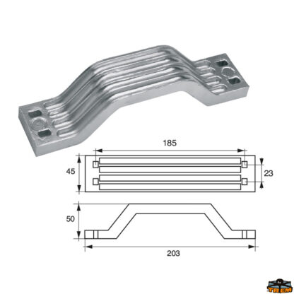 Accessori carburante e vano motore  Anodo per motori Yamaha-Mariner articolo Polipodio YA010